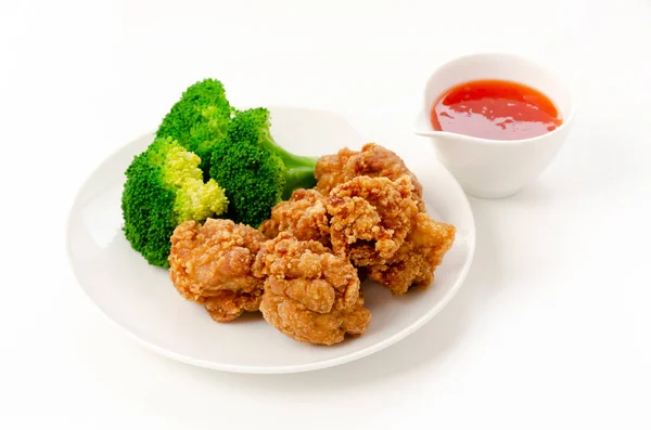 Japanisches Essen Karaage Gebratenes Hühnchen Nach Japanischem Vorbild — Stockfoto