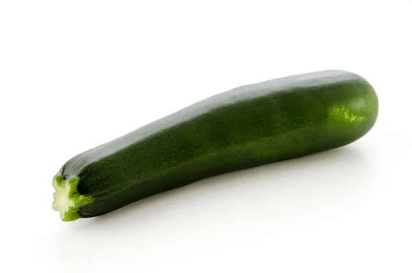 Färsk Zucchini Vit Bakgrund — Stockfoto