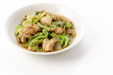 Soya fasulyeli kızarmış tavuk.