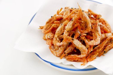 Kızarmış küçük karides, koebi Karaağaç yok, Japon yemeği