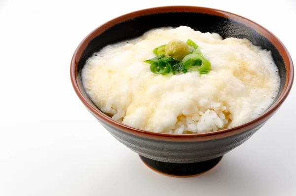 Tazón Arroz Tororo Comida Japonesa Ñame Chino Molido Arroz — Foto de Stock