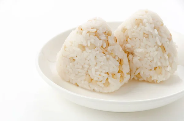 Comida Japonesa Cevada Grão Arroz Bola — Fotografia de Stock