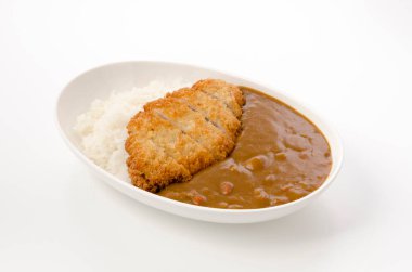 Japon yemeği, körili tavuk ve pilav.