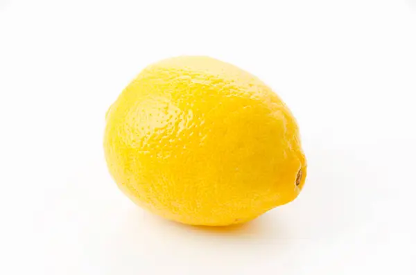 Свіжий Лимон Білому Тлі Тропічні Фрукти — стокове фото