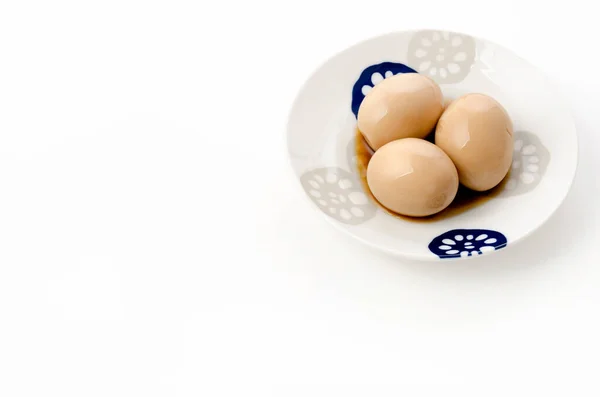 Japanese Cuisine Seasoned Boiled Egg — Stok fotoğraf