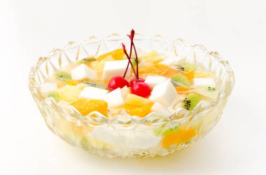 Japanese sweets, Fruit cocktails with milk agar