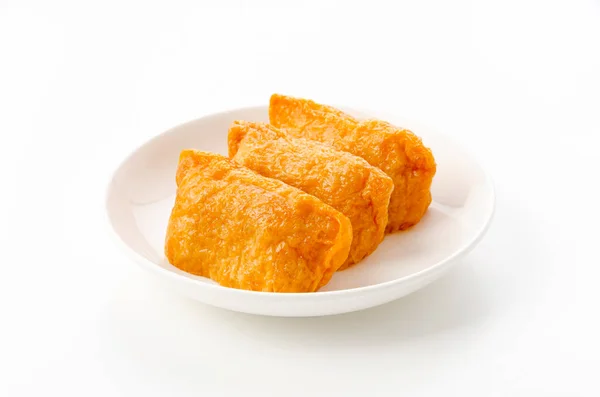 Japanese Cuisine Inari Sushi Vinegared Boiled Rice Wrapped Fried Tofu — 스톡 사진
