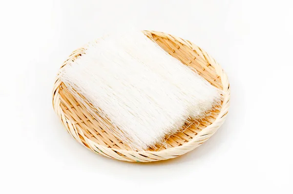 Harusame Seco Tamiz Bambú Sobre Fondo Blanco —  Fotos de Stock