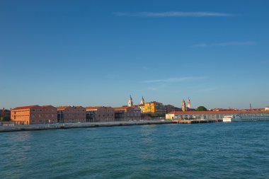 Şaşırtıcı Venedik, İtalya, yaz saati, gün batımı ile erken akşam