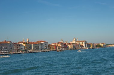 Şaşırtıcı Venedik, İtalya, yaz saati, gün batımı ile erken akşam