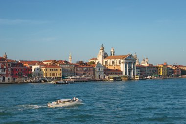 Şaşırtıcı Venedik, İtalya, yaz saati, gün batımı ile erken akşam