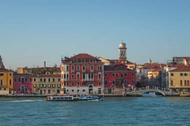 Şaşırtıcı Venedik, İtalya, yaz saati, gün batımı ile erken akşam