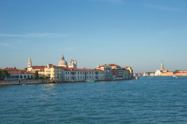 Şaşırtıcı Venedik, İtalya, yaz saati, gün batımı ile erken akşam