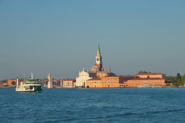 Şaşırtıcı Venedik, İtalya, yaz saati, gün batımı ile erken akşam