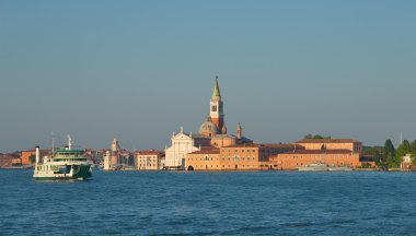 Şaşırtıcı Venedik, İtalya, yaz saati, gün batımı ile erken akşam
