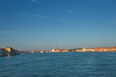 Şaşırtıcı Venedik, İtalya, yaz saati, gün batımı ile erken akşam