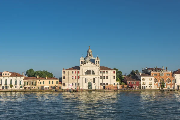 Podvečer s západ slunce na úžasné panoráma města Benátky, Itálie, — Stock fotografie