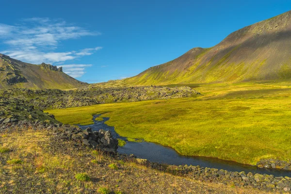 Islandia paisaje colorido en Islandia, hora de verano — Foto de Stock