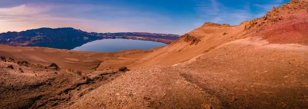 Vista Panorâmica Sobre Paisagem Islandesa Grande Caldeira Vulcânica Askja Meio — Fotografia de Stock