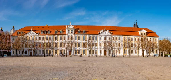 Vista Panorámica Plaza Principal Con Fuentes Magdeburgo Por Catedral Oficina — Foto de Stock