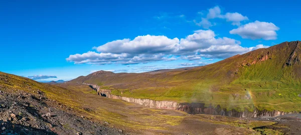 Panoramiczny Widok Piękny Kolorowy Islandzki Krajobraz Największy Kanion Islandii Zwany — Zdjęcie stockowe
