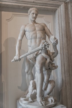 Roma, İtalya çıplak bir Roma adam heykeli