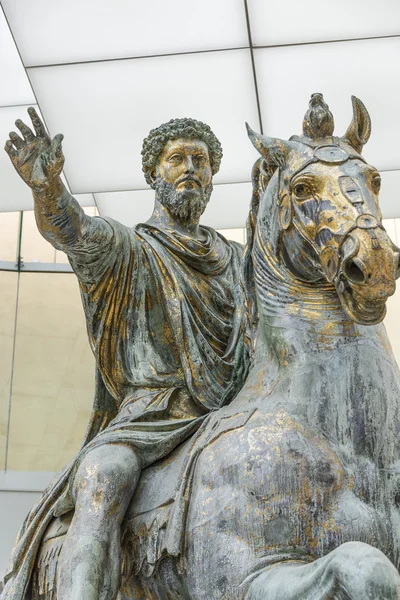 Статуя Марка Аврелия, Рим, Италия — стоковое фото