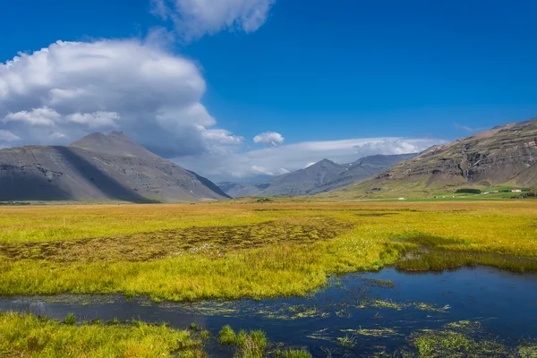 Paisagem natural na Islândia, hora de verão, 2015 — Fotografia de Stock