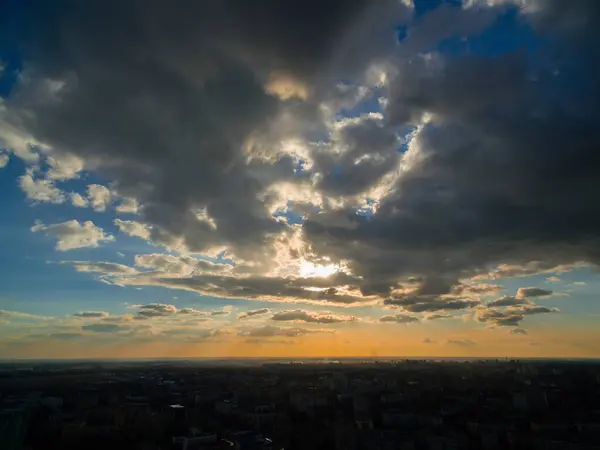 Zonsondergang Stad — Stockfoto