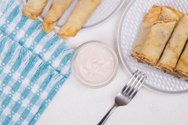 Soslu et dolması. Üst görünüm.