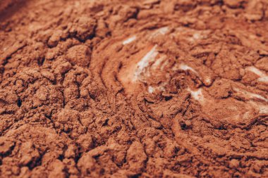 Kakao hamuru yakın plan. Makro atış. Sıvı hamur.