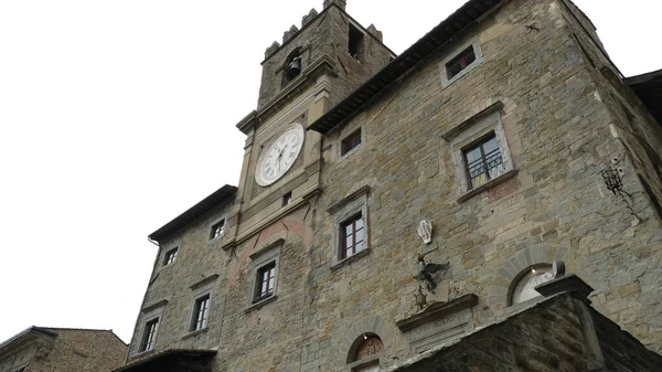 Cortona Arezzo Τοσκάνη Ιταλία Μαΐου 2019 Ιστορικό Δημαρχείο Κορτόνα — Φωτογραφία Αρχείου