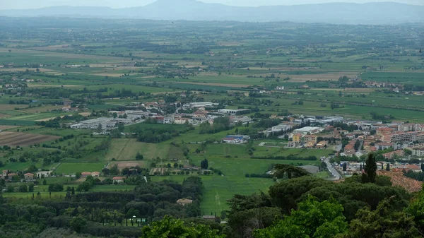 Cortona Arezzo Toscana Itália Maio 2019 Paisagem Miradouro Panorâmico Cortona — Fotografia de Stock