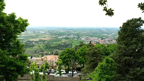 Cortona Arezzo Toscana Itália Maio 2019 Paisagem Miradouro Panorâmico Cortona — Fotografia de Stock