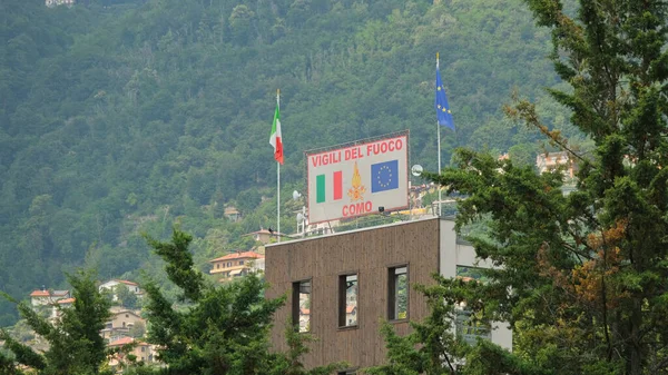 Como Lombardía Italia Junio 2019 Sede Torre Bomberos Como — Foto de Stock