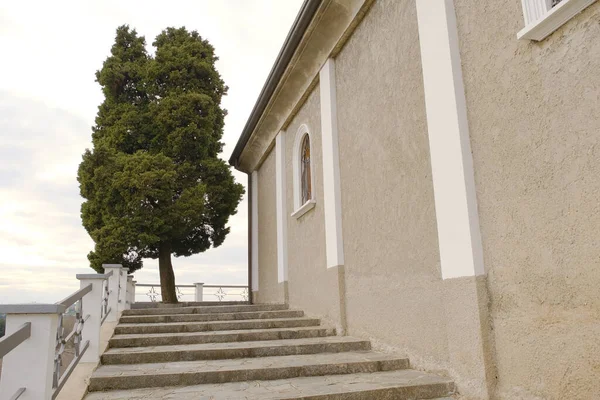 Costa Masnaga Lecco Lombardia Włochy Stycznia 2020 Kościół Sant Ambrogio — Zdjęcie stockowe