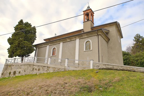 Costa Masnaga Lecco Lombardei Italien Januar 2020 Kirche Sant Ambrogio — Stockfoto