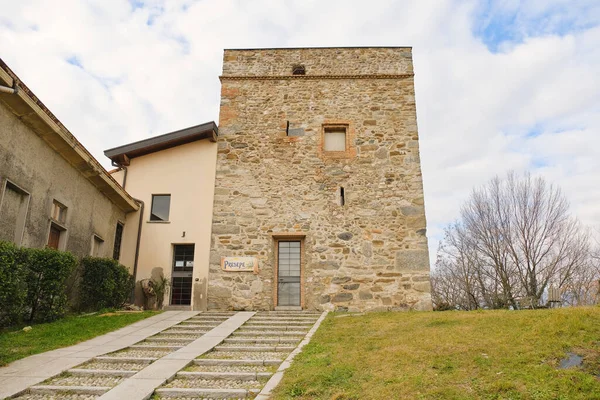 Costa Masnaga Lecco Lombardia Italia Gennaio 2020 Antica Torre Nella — Foto Stock