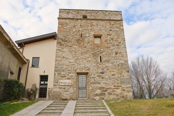 Costa Masnaga Lecco Lombardia Italia Gennaio 2020 Antica Torre Nella — Foto Stock