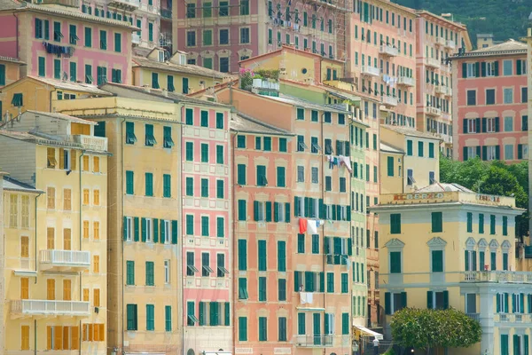 Budynki Znane Jako Palazzata Mieście Camogli Prowincji Genua Liguria Włochy — Zdjęcie stockowe