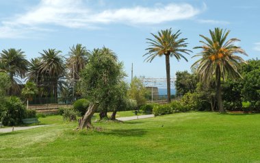 Cenova, Liguria / İtalya - 20 Haziran 2017: Nervi köyüne parklar.