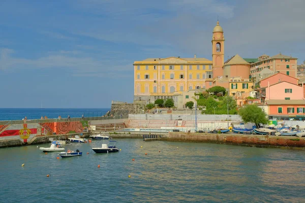 热那亚 Liguria Italy June 2017 Little Harbour Nervi — 图库照片