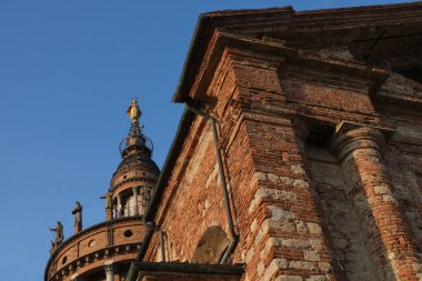 Camagna Monferrato 'daki Aziz Eusebio Kilisesi, Piedmont, İtalya' nın Alessandria eyaletinde..