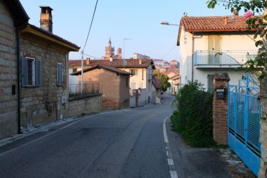 Camagna Monferrato 'nun eski bir kasabası, Alessandria, Piedmont, İtalya.