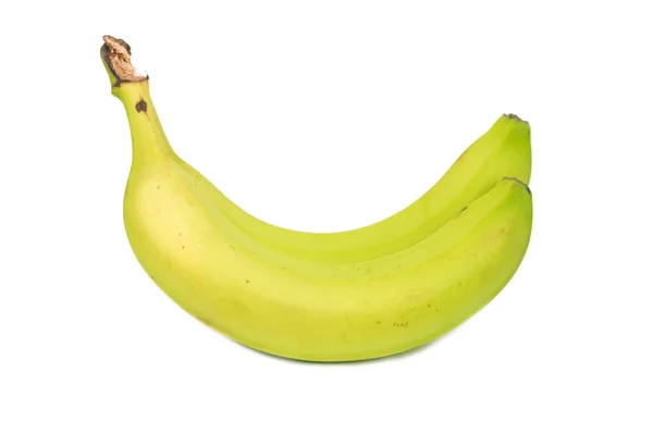 Friss Zöld Banán Izolált Teh Fehér Háttér — Stock Fotó