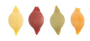 Renkli makarna kabukları - yeşil, sarı, turuncu, kırmızı