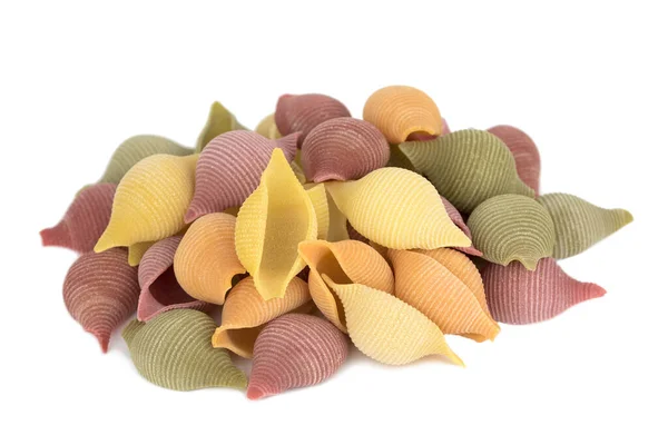 Colorful Pasta Shells Green Yellow Orange Red — Stock Photo, Image