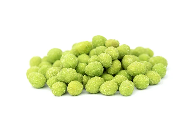 Grüne Erdnüsse Mit Wasabi Gewürz — Stockfoto