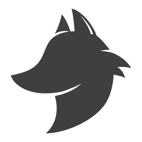 Stilizált fox feje ikon-vektoros — Stock Vector