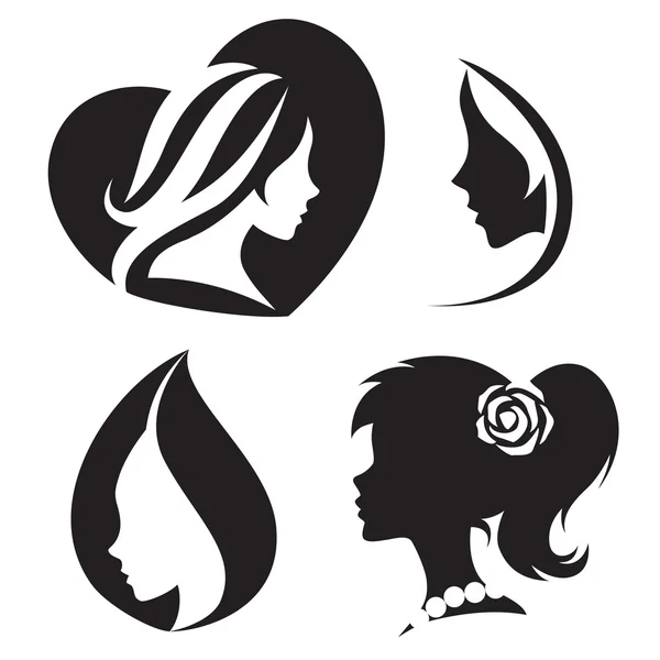 Plantilla vectorial logotipo abstracto para salones de mujeres y tiendas . — Vector de stock